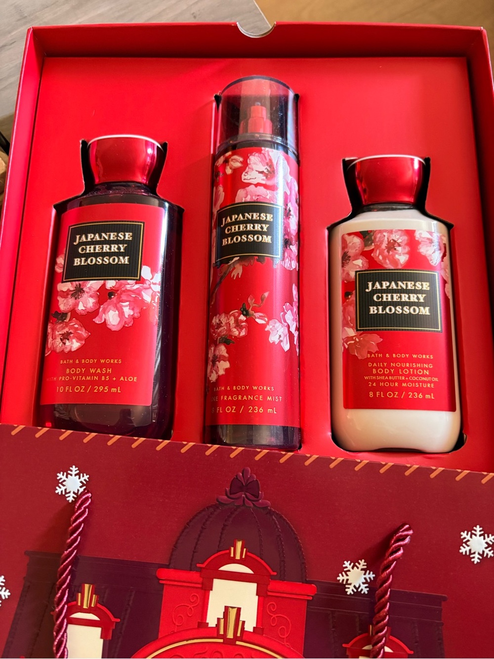 Bath & Body Works Japanese Cherry Blossom Merry Market Holiday body Gift set